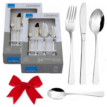 Sztućce Amefa Livorno zwestaw 48 sztuki komplet dla 12 osób tanie nierdzewne bez niklu 18/0
