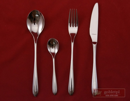Sztućce Amefa Cuba zestaw  24 sztuki komplet dla 6 osób eleganckie nowoczesne modern gładkie bez wzoru 18/10
