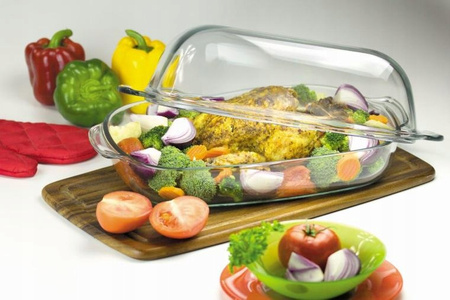 Ambition duże naczynie żaroodporne Excellent prostokątne do zapiekania mięsa zapiekanek do piekarnika wysokie 8,6 l