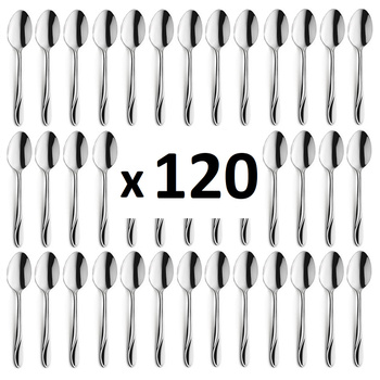 AMEFA  sztućce Whisper zestaw 120 łyżeczki do HERBATY ciasta deserów kawy komplet dla 120 OSÓB do gastronomii restauracji  bez niklu 18/0