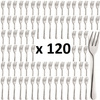 AMEFA sztućce Livorno zestaw 120 widelczyki do ciasta tortu deserów komplet dla 120 OSÓB tanie gastronomiczne do restauracji kawiarni stal 18/0