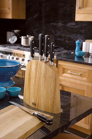 Amefa Richardson Sheffield noże kute V-SABATIER 5 sztuk w bloku K502K20 zestaw na stojaku