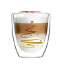 VIALLI DESIGN AMO zestaw 2 szklanki termiczne do kawy herbaty deserwów z podwójna ścianką świąteczne 220 ml 