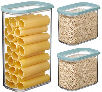 MODULA ZESTAW 3 POJEMNIKÓW RYŻU CUKRU MĄKI BEZ BPA