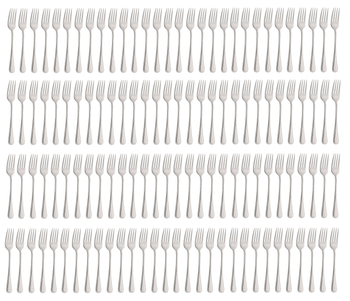 AMEFA BOLOGNA sztućce 120 widelec stołowy obiadowy ze stali nierdzewnej bez niklu z wzorem  komplet dla 120 OSÓB do gastronomii baru restauracji