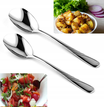 AMEFA HELMA 2 łyżka komplet do  WARZYW sałatek  surówek  ziemniaków sałat zestaw z wzorem ze stali nier
