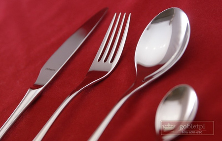 Sztućce Amefa Cuba zestaw  24 sztuki komplet dla 6 osób eleganckie nowoczesne modern gładkie bez wzoru 18/10