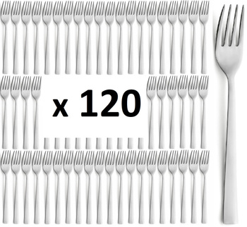 Sztućce AMEFA PADOVA zestaw 120 tanie WIDELCE obiadowe gastronomiczne dla 120 OSÓB do baru restauracji bez niklu 18/0