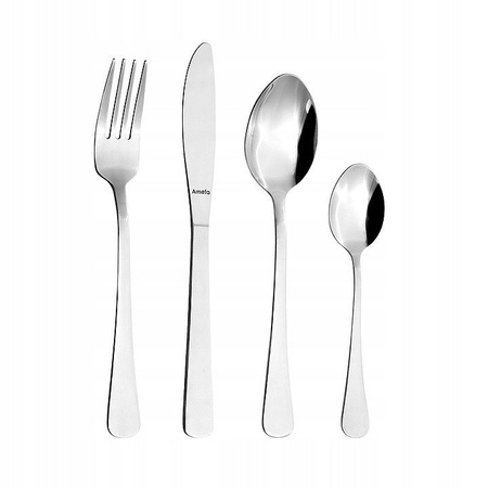 Amefa sztućce Livorno 30 zestaw 24 sztuki dla 6 osób komplet obiadowe 6 widelczyki deserowe do ciasta tortu deserów 