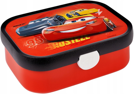 MEPAL zestaw 2 bidon z ustnikiem lunchbox śniadaniówka dla dziecka pojemnik bento na kanapki owoce warzywa Cars Auta komplet