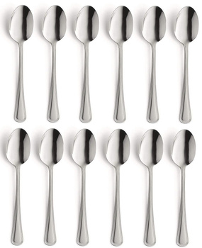 Sztućće Amefa  Bologna zestaw 12 łyżeczki do herbaty ciasta deserów kawy nierdzewne komplet dla 12 OSÓB bez niklu 18/0