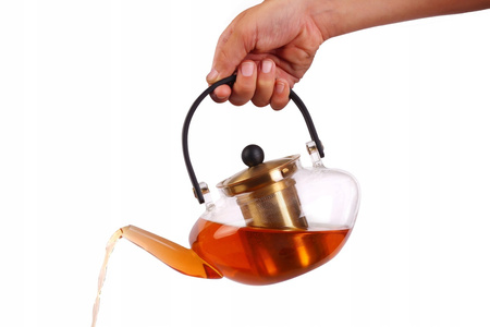 Vialli design zaparzacz Eva ze złotym sitkiem dzbanek imbryk w stylu japońskim do herbaty ziół 0,8 l