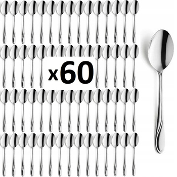 AMEFA sztućce Whisper zestaw 60 ŁYŻKI OBIADOWE z wzorem fali tanie gastronomiczne do baru restauracji stal 18/0
