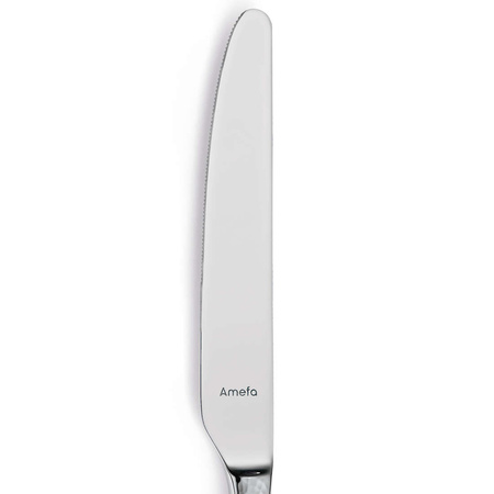 Sztućce Amefa Sierra 1 nóż stołowy obiadowy ze stali nierdzewnej nowoczesny z tłoczonym wzorem stal 18/10