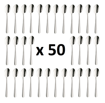 AMEFA sztućce Astoria zestaw 50 łyżeczki do herbaty ciasta  komplet dla 50 osób bez niklu do gastronomii baru kawiarni restauracji