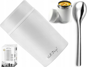 VIALLI DESIGN FUORI pojemnik termos obiadowy próżniowy na zupę gulaszmięso jedzenie biały 0,5 l