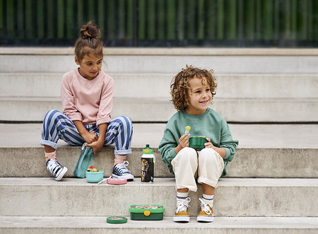 Mepal Campus TYGRYS zestaw dla dzieci lunchbox śniadaniówka bidon z ustnikiem butelka pojemnik na owoce fruitbox Wild Tiger bez BPA