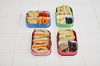 MEPAL zestaw 3 lunchbox śniadaniówka dla dziecka pojemnik bento na kanapki owoce bidon butelka zwierzęta Leopard Lampart   