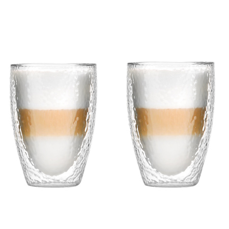 VIALLI  DESIGN 2 szklanki ALESSIA termiczne kawy latte herbaty soków napojów 350 ml