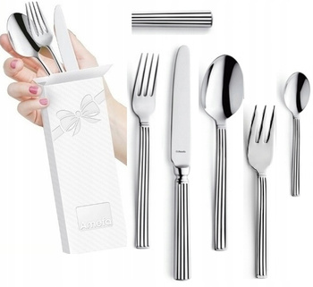 AMEFA 60 SZTUĆCE RETRO NIERDZEWNE OBIADOWE Z WIDELCZYKAMI REGENCY 12 OSÓB