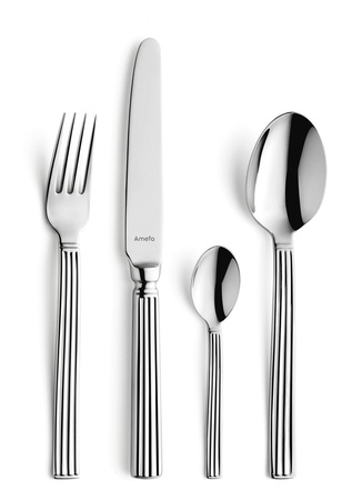 Amefa sztućce Regency zestaw 30 elementów dla 6 osob retro 24 obiadowe 6 widelczyki do ciasta stal 18/10