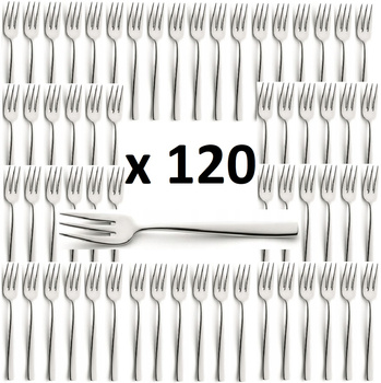 AMEFA sztućce Martin zestaw 120 widelczyki do ciasta tortu deserów komplet na 120 OSÓB do gastronomii restauracji kawiarni nowoczesne stal 18/10