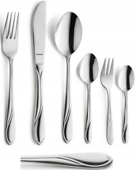 Amefa sztućce Whisper zestaw 300 tanie komplet dla 50 OSÓB z widelczykami i łyżeczkami do kawy do gastronomii bez niklu 18/0