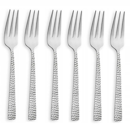 Amefa sztućce Felicity lśniące srebrne zestaw 60 sztuk komplet dla 12 osób z widelczykami do ciasta nowoczesne nierdzewne z wzorem