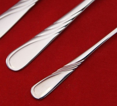 AMEFA HELMA 480 sztućce nierdzewne na 120 OSÓB klasyczne z wzorem fali gastronomiczne restauracji stal 18/10