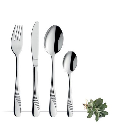 Sztućce Amefa Felicia 1 łyżeczka do herbaty nierdzewna z wzorem fali klasyczna do gastronomii restauracji bez niklu 18/0