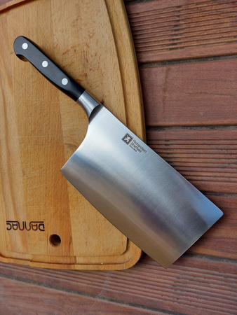 Amefa Richardson Sheffield duży ciężki nóż tasak kuchenny  ok. 0,5 kg  ostry do mięsa kości warzyw V Sabatier 30 cm 55HRC