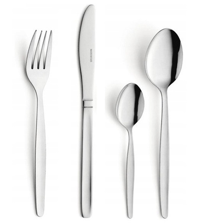 AMEFA sztućce Scandinave zestaw 500 komplet dla 100 OSÓB z widelczykami tanie gastronomiczne barowe bez wzoru nierdzewne bez niklu stal 18/0 