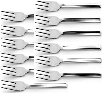 AMEFA 12 GRUBE SZTUĆCE REGENCY 1012 RETRO WIDELCZYKI CIASTA TORTU OWOCÓW