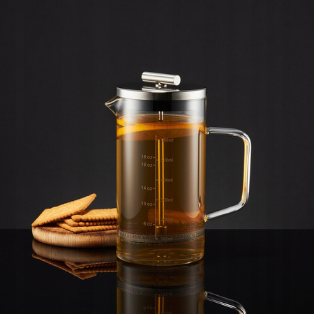 Ambition zaparzacz Griffin szklany tłokowy dzbanek do kawy herbaty ziół spieniacz z miarką 1l