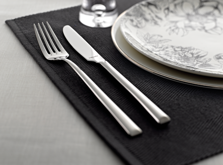 AMEFA sztućce Metropole zestaw 500 nierdzewne komplet dla 100 osób z widelczykami do gastronomii restauracji baru nowoczesne ze stali 18/10