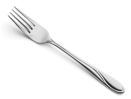 Amefa sztućce Whisper zestaw 4 tanie obiadowe stołowe nierdzewne komplet na 1 OSOBĘ z wzorem fali do restauracji baru bez niklu 18/0