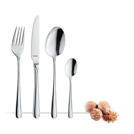 Sztućce Amefa Astoria zestaw 24 sztuki komplet dla 6 osób obiadowe nierdzewne eleganckie z wzorem bez niklu 18/0 w pudełku