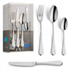 Sztućce Amefa Drift  24 zestaw dla 6 osób nierdzewne eleganckie obiadowe bez wzoru komplet ze stali 18/10 do zmywarki