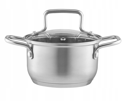 Ambition 8 garnki Hugo stalowe nierdzewne tradycyjne na indukcję gaz komplet garnków ze stali nierdzewnej