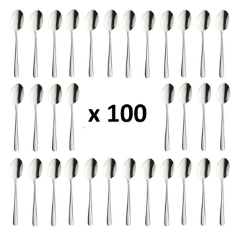 AMEFA sztućce Astoria zestaw 100 łyżeczki do herbaty ciasta  komplet dla 100 osób bez niklu do gastronomii baru kawiarni restauracji