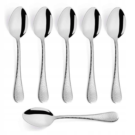 Amefa sztućce Sierra 1 łyżeczka do herbaty ze stali nierdzewnej nowoczesna z tłoczonym wzorem stal 18/10