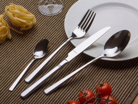 AMEFA sztućce Dakota zestaw 120 widelczyki do ciasta tortu deserów komplet dla 120 OSÓB gastronomiczne do restauracji kawiarni nowoczesne stal 18/0