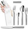 Amefa sztućce Regency zestaw 30 elementów dla 6 osob retro 24 obiadowe 6 widelczyki do ciasta stal 18/10