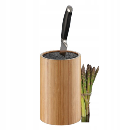 Ambition stojak blok na noże uniwersalny Lord drewniany bambusowy okrągły do noży z drewna bambusowego