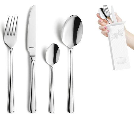 Amefa sztućce Astoria zestaw 48 obiadowe komplet dla 12 OSÓB z wzorem nierdzewne eleganckie klasyczne bez niklu 18/0