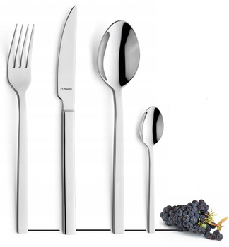 AMEFA CUBE 4 sztućce nierdzewne zestaw na 1 OSOBĘ komplet nowoczesne modern bez wzoru do domu restauracji grube 18/10