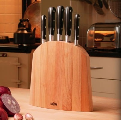 Amefa Richardson Sheffield noże kute V-SABATIER 5 sztuk w bloku K502K20 zestaw na stojaku