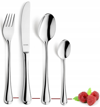AMEFA ELEGANCE  4 sztućce nierdzewne zestaw na 1 OSOBĘ klasyczne  komplet z wzorem do domu gastronomii stal 18/10