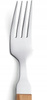 Amefa 1 widelec stekowy sztućce 7000 styl country do steków pizzy schabowego 19,8 cm ze stali 18/0 jasne drewno