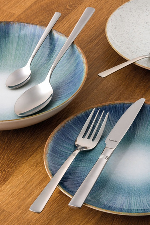 Sztućce Amefa Dakota 60 zestaw dla 12 osób sztućce obiadowe z widelczykami do ciasta + łopatka do tortu
